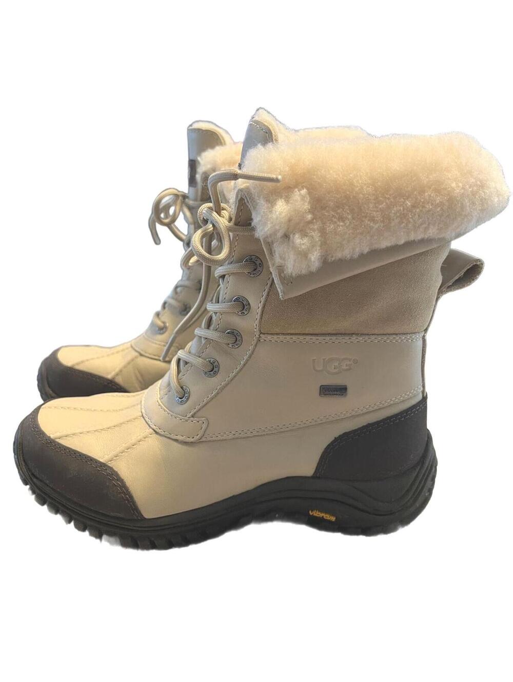 UGG Adirondack II Winter Boots Waterproof Gorpcore Sand Leather Snow Size 7.5